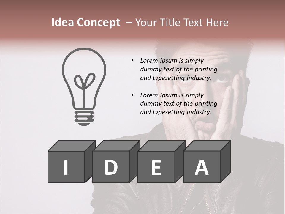 A Man Covering His Face With His Hands PowerPoint Template