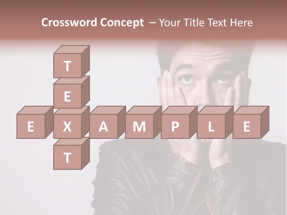 A Man Covering His Face With His Hands PowerPoint Template