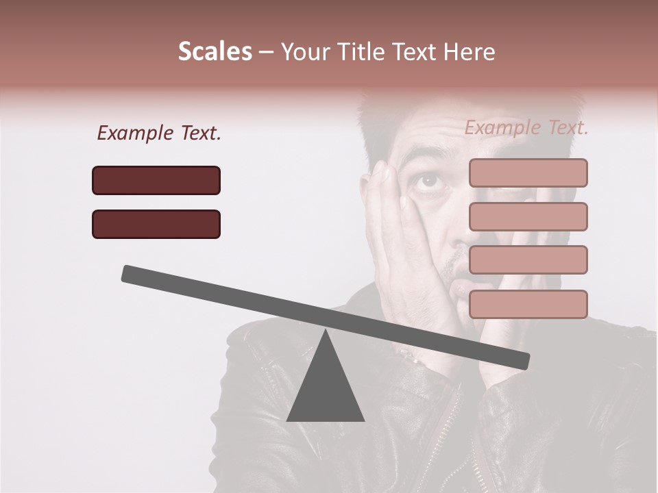 A Man Covering His Face With His Hands PowerPoint Template