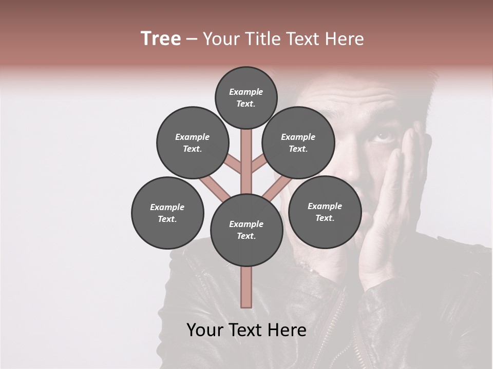 A Man Covering His Face With His Hands PowerPoint Template