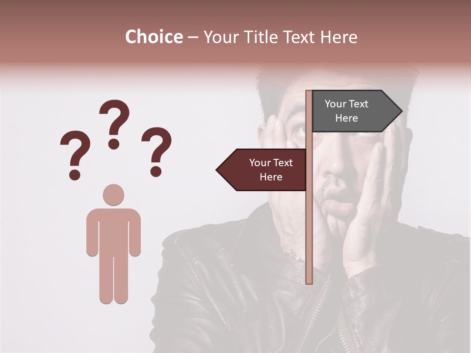 A Man Covering His Face With His Hands PowerPoint Template