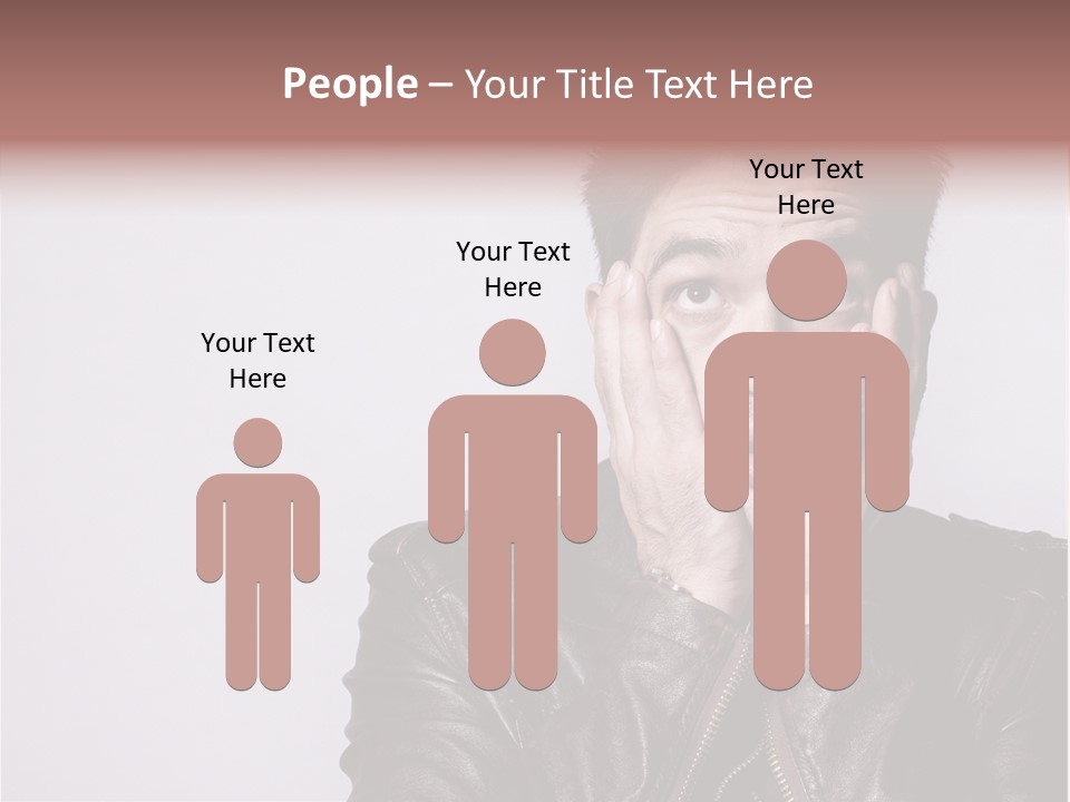 A Man Covering His Face With His Hands PowerPoint Template