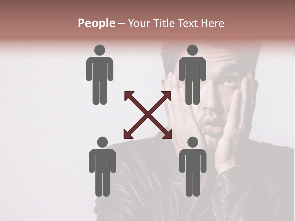 A Man Covering His Face With His Hands PowerPoint Template