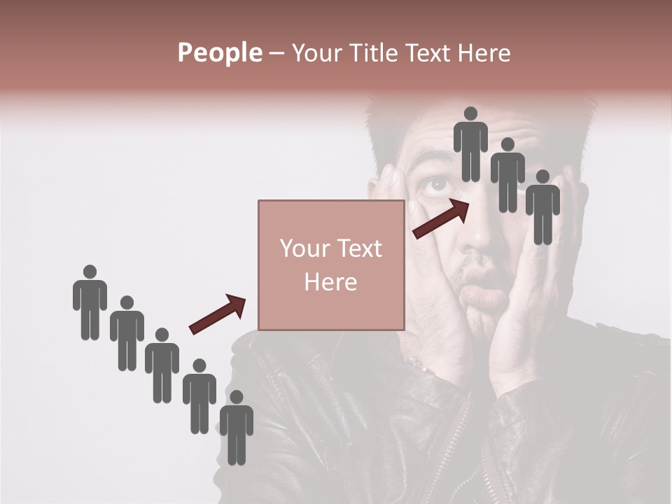 A Man Covering His Face With His Hands PowerPoint Template