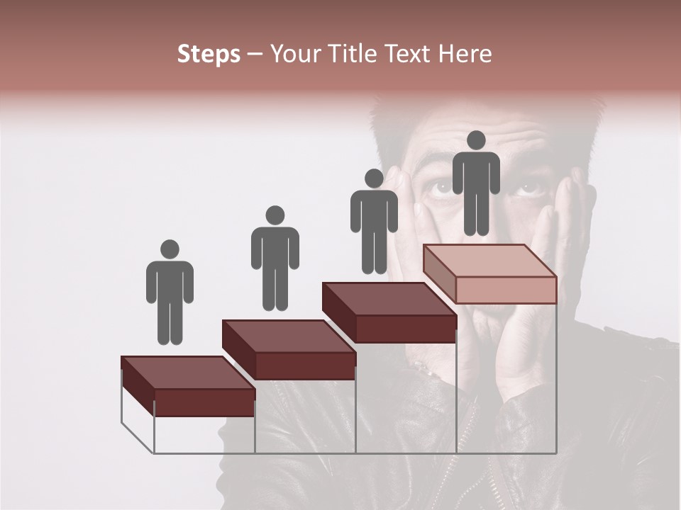 A Man Covering His Face With His Hands PowerPoint Template