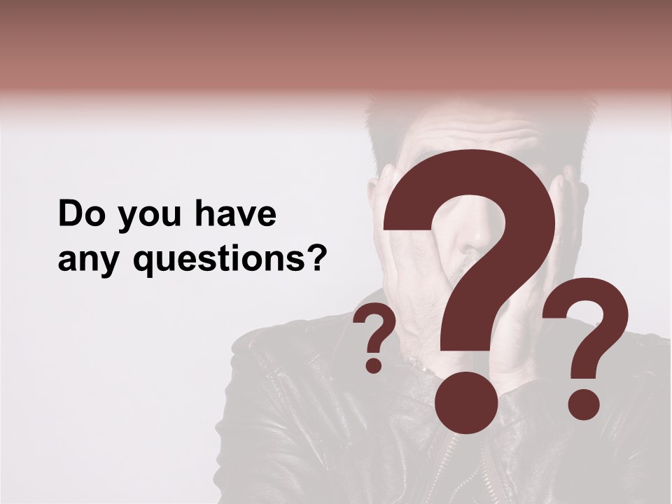 A Man Covering His Face With His Hands PowerPoint Template