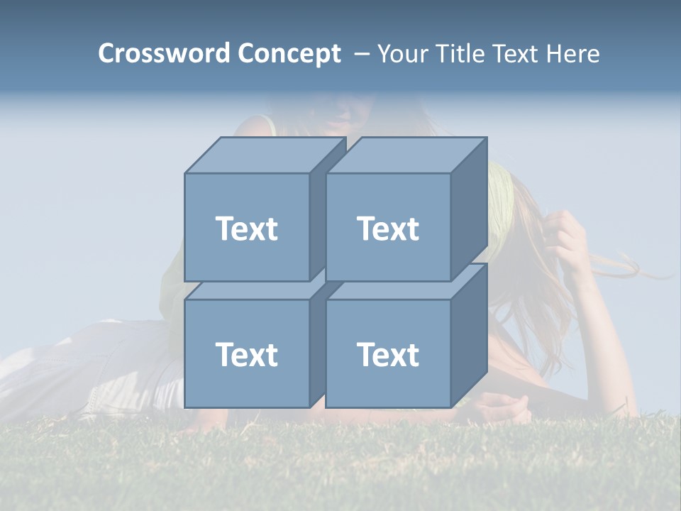 A Mother And Daughter Laying On The Grass PowerPoint Template