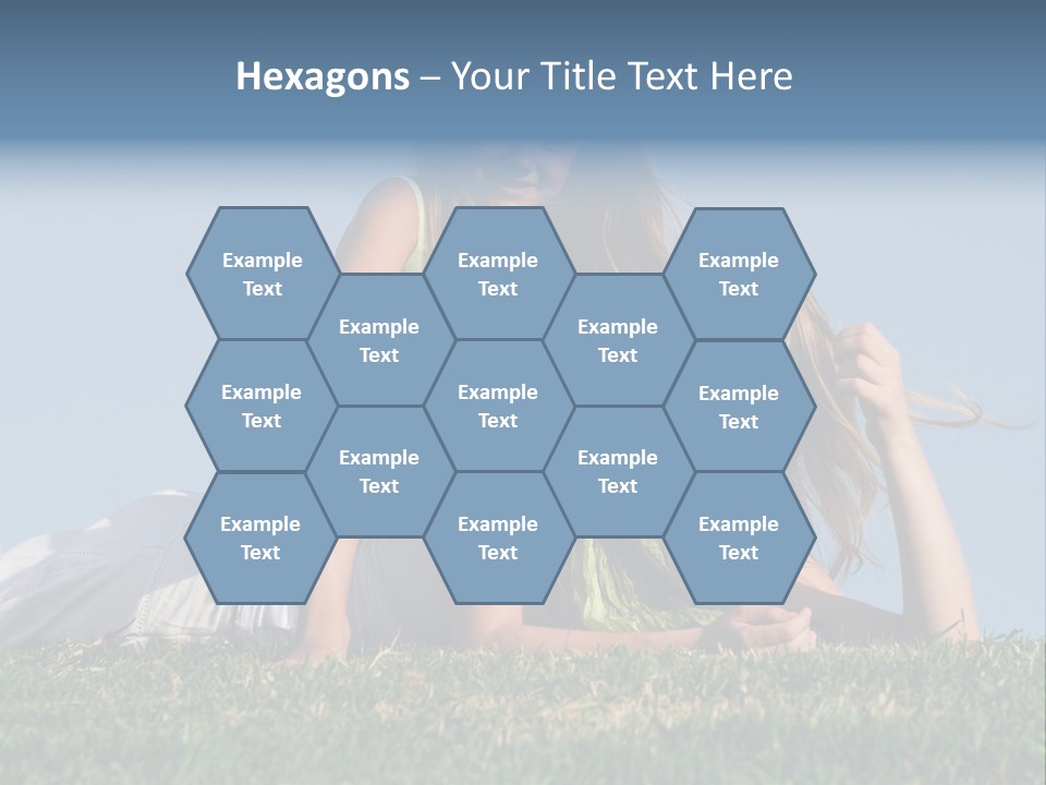 A Mother And Daughter Laying On The Grass PowerPoint Template