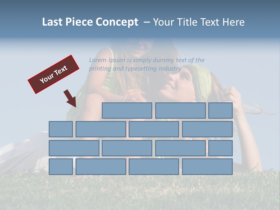 A Mother And Daughter Laying On The Grass PowerPoint Template