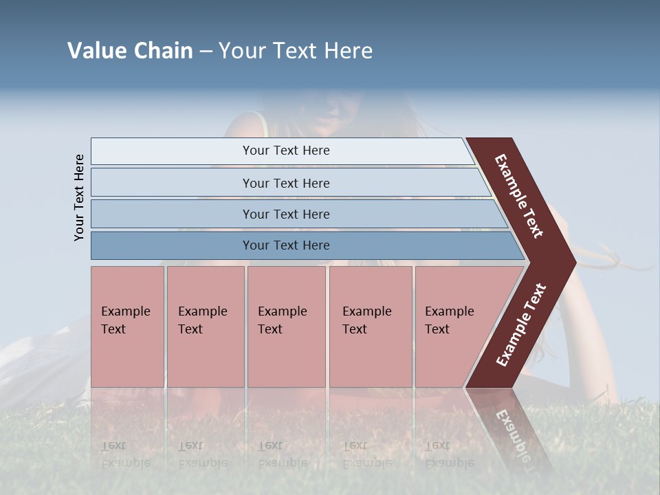 A Mother And Daughter Laying On The Grass PowerPoint Template