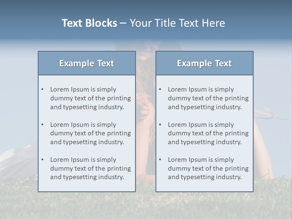 A Mother And Daughter Laying On The Grass PowerPoint Template
