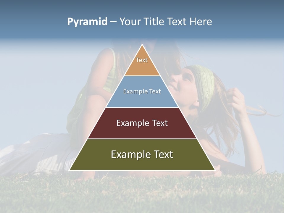 A Mother And Daughter Laying On The Grass PowerPoint Template