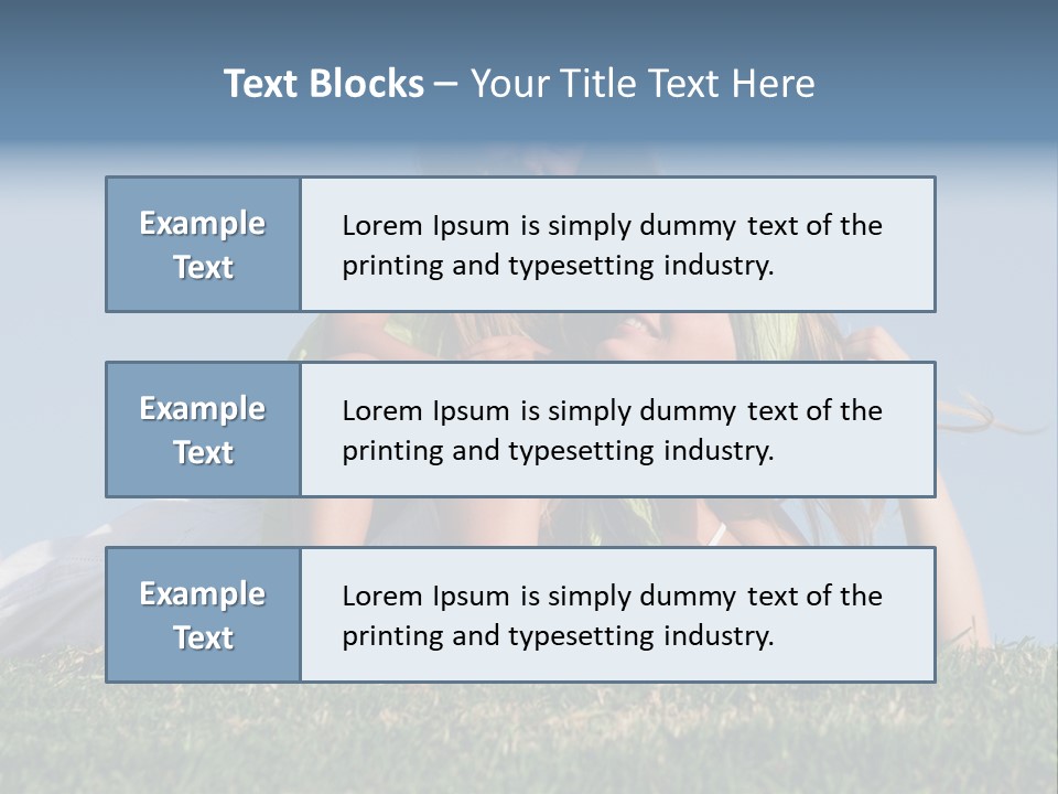 A Mother And Daughter Laying On The Grass PowerPoint Template