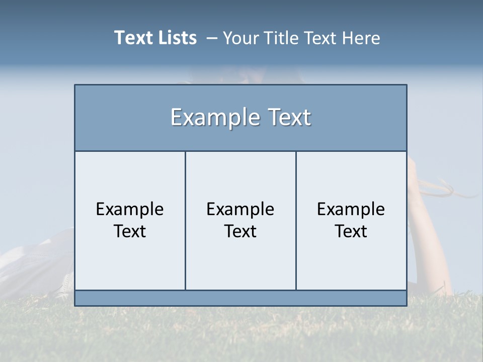 A Mother And Daughter Laying On The Grass PowerPoint Template