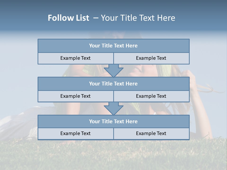 A Mother And Daughter Laying On The Grass PowerPoint Template