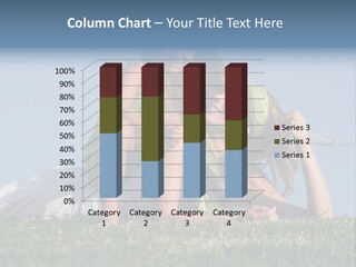 A Mother And Daughter Laying On The Grass PowerPoint Template