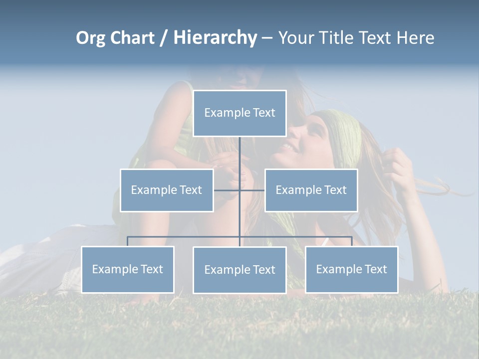 A Mother And Daughter Laying On The Grass PowerPoint Template
