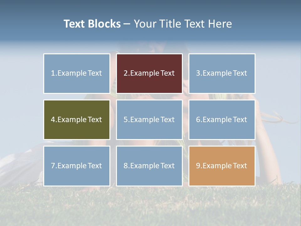 A Mother And Daughter Laying On The Grass PowerPoint Template