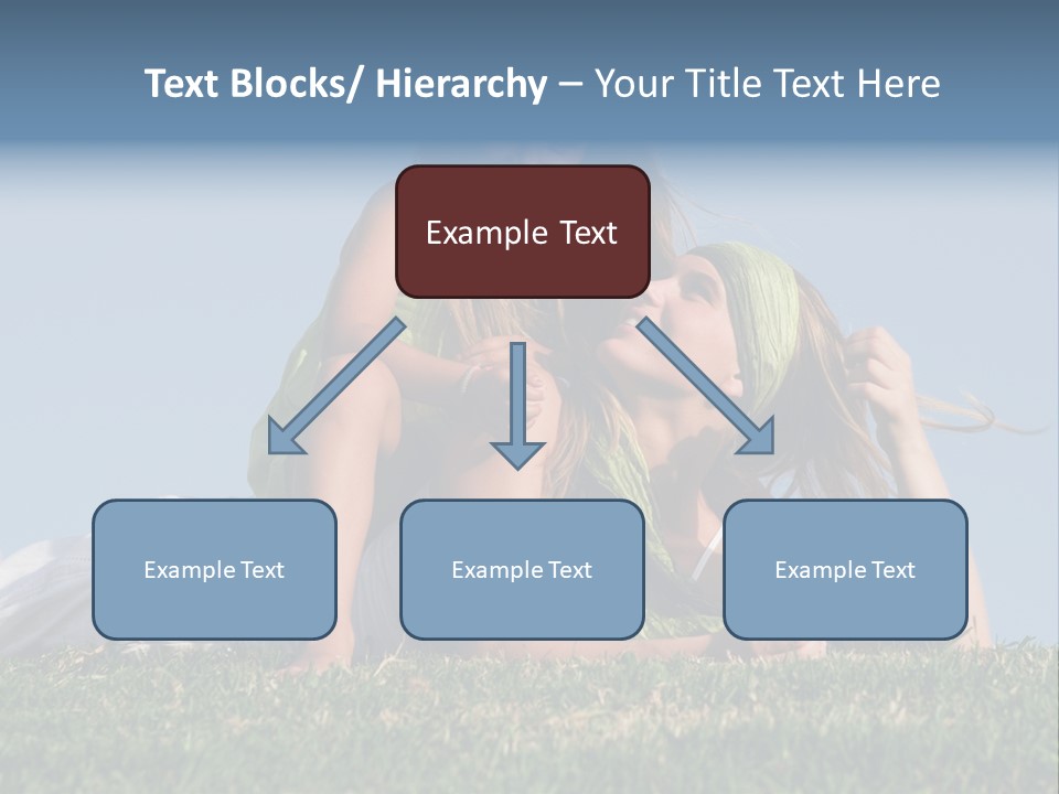 A Mother And Daughter Laying On The Grass PowerPoint Template