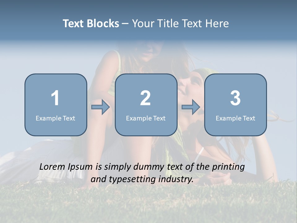 A Mother And Daughter Laying On The Grass PowerPoint Template