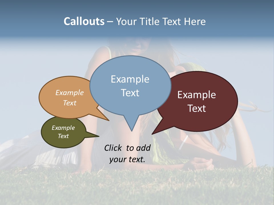 A Mother And Daughter Laying On The Grass PowerPoint Template