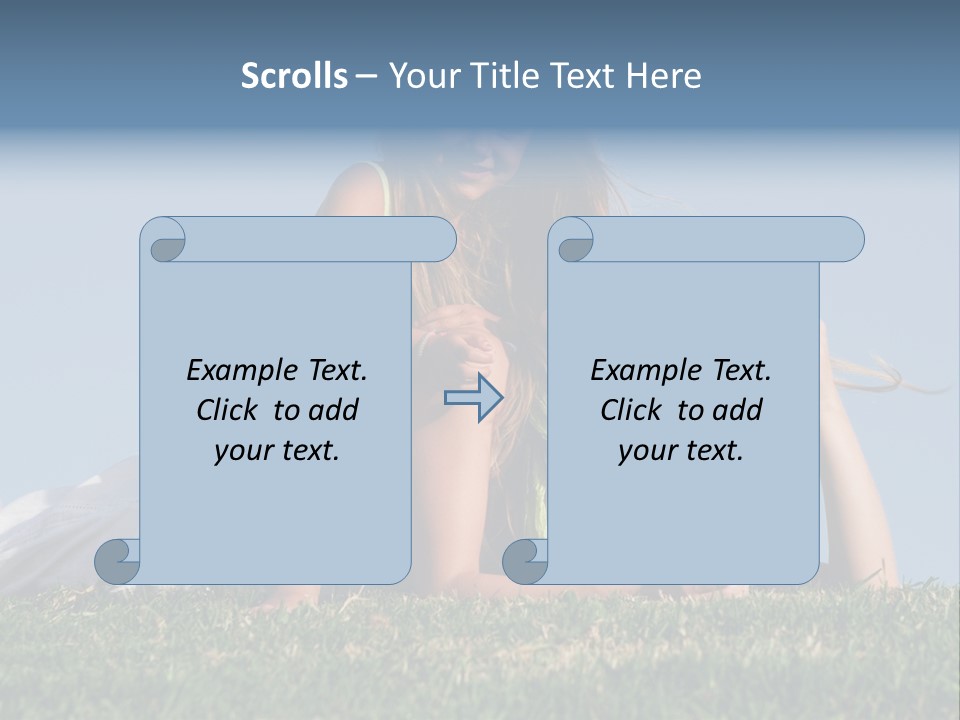 A Mother And Daughter Laying On The Grass PowerPoint Template