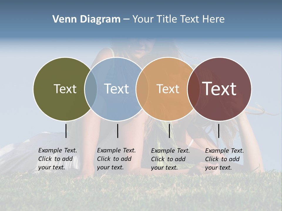 A Mother And Daughter Laying On The Grass PowerPoint Template