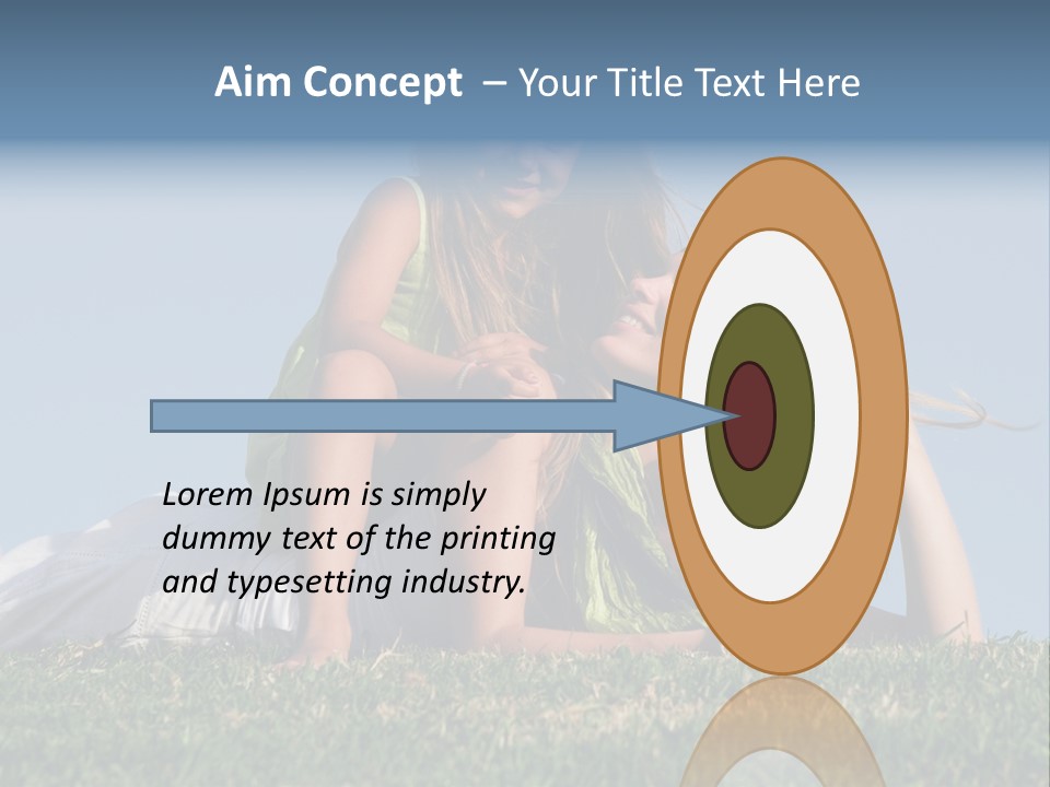 A Mother And Daughter Laying On The Grass PowerPoint Template