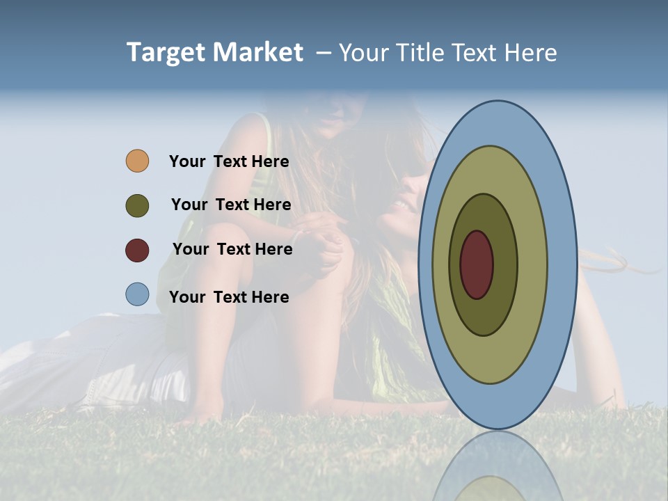 A Mother And Daughter Laying On The Grass PowerPoint Template