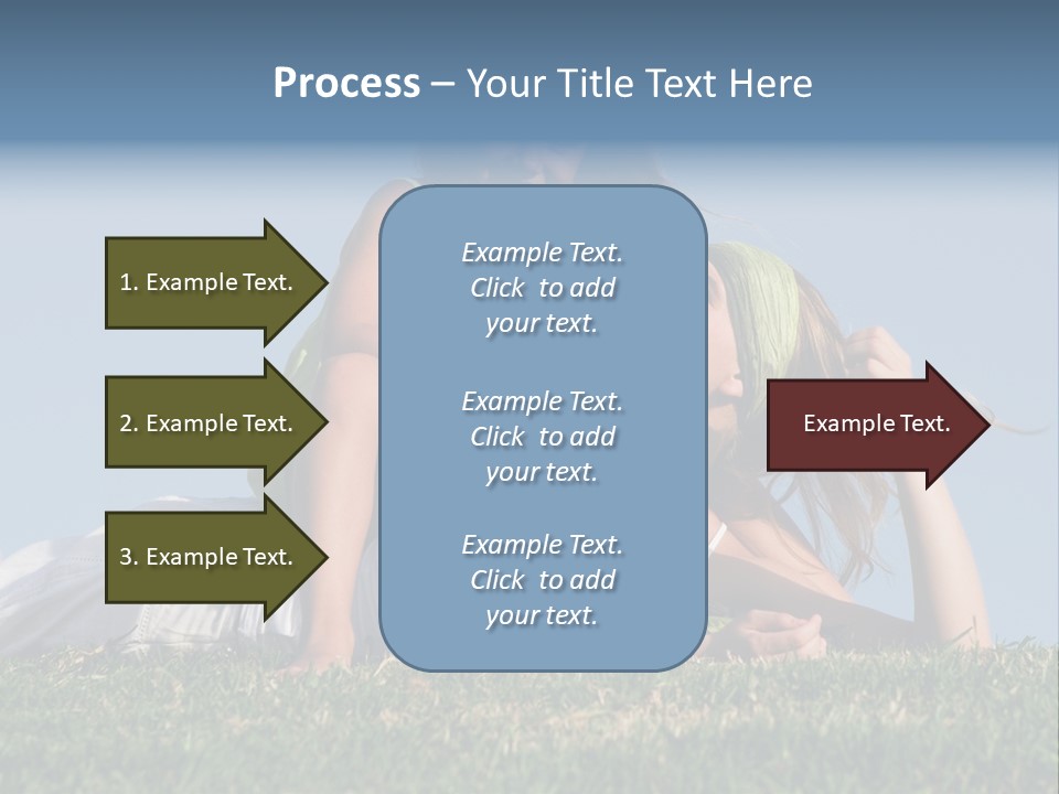 A Mother And Daughter Laying On The Grass PowerPoint Template