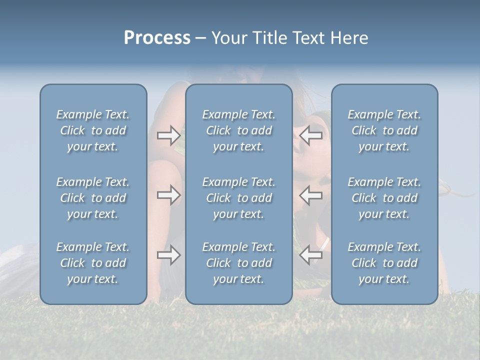 A Mother And Daughter Laying On The Grass PowerPoint Template