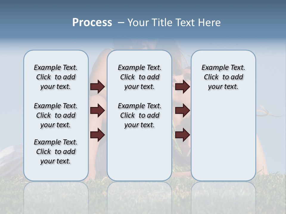 A Mother And Daughter Laying On The Grass PowerPoint Template