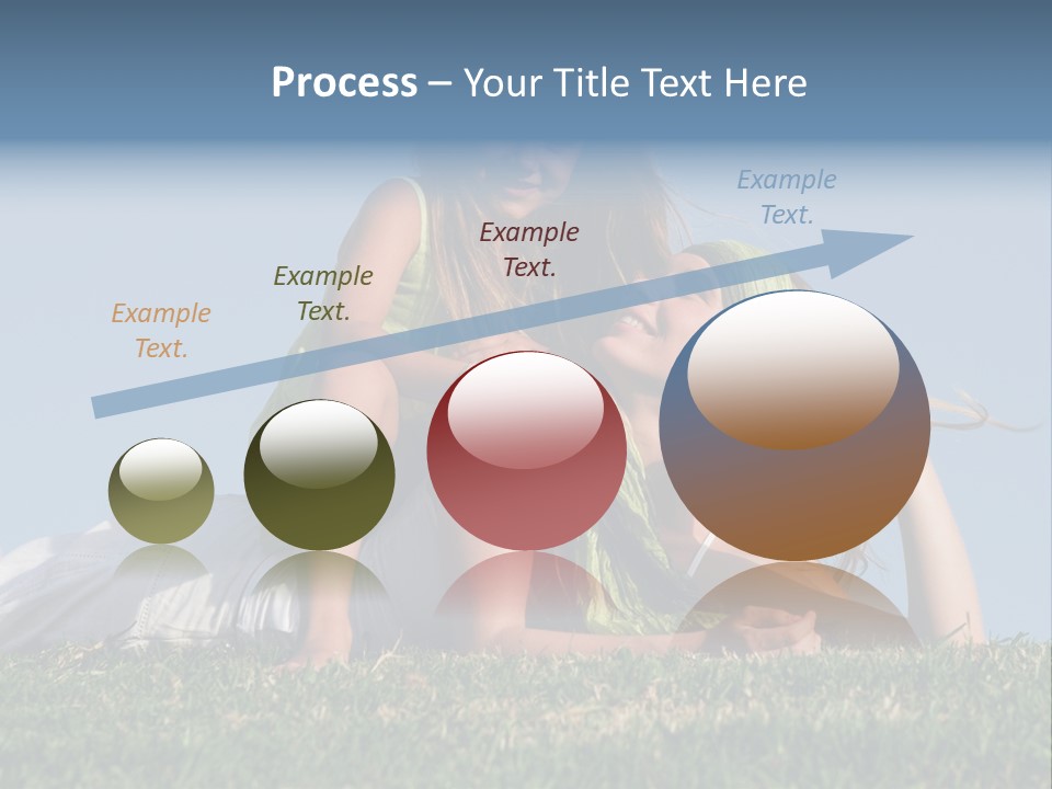 A Mother And Daughter Laying On The Grass PowerPoint Template