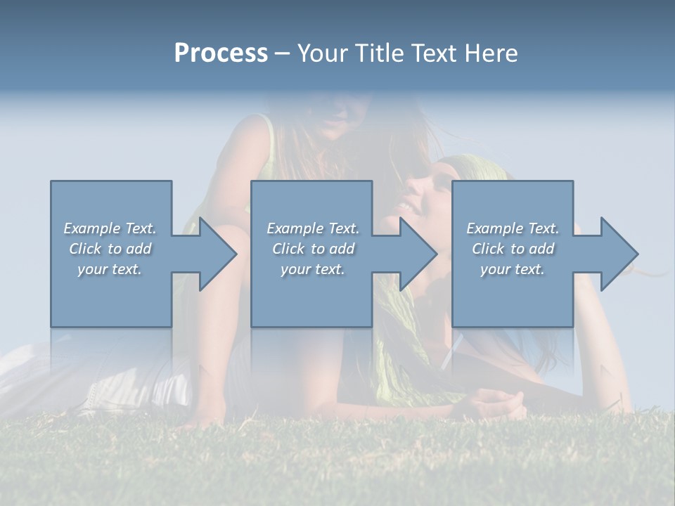 A Mother And Daughter Laying On The Grass PowerPoint Template