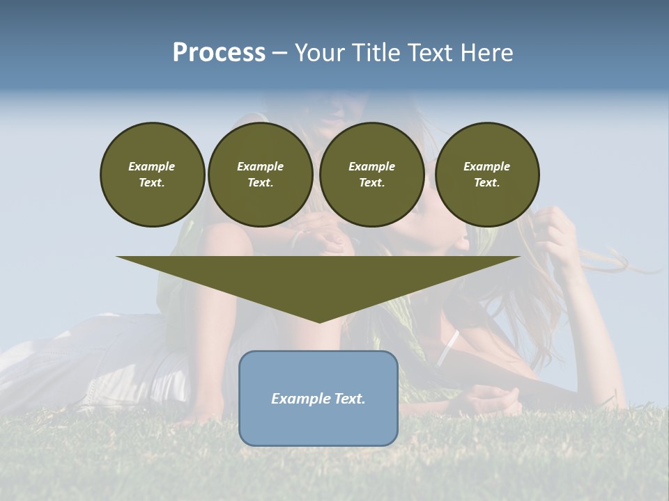 A Mother And Daughter Laying On The Grass PowerPoint Template