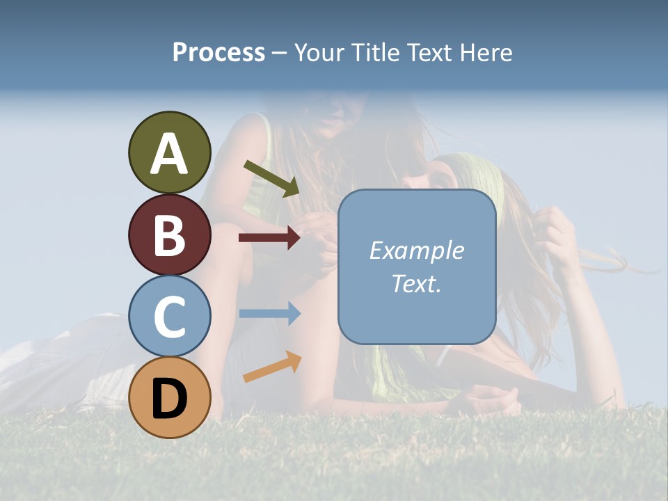 A Mother And Daughter Laying On The Grass PowerPoint Template