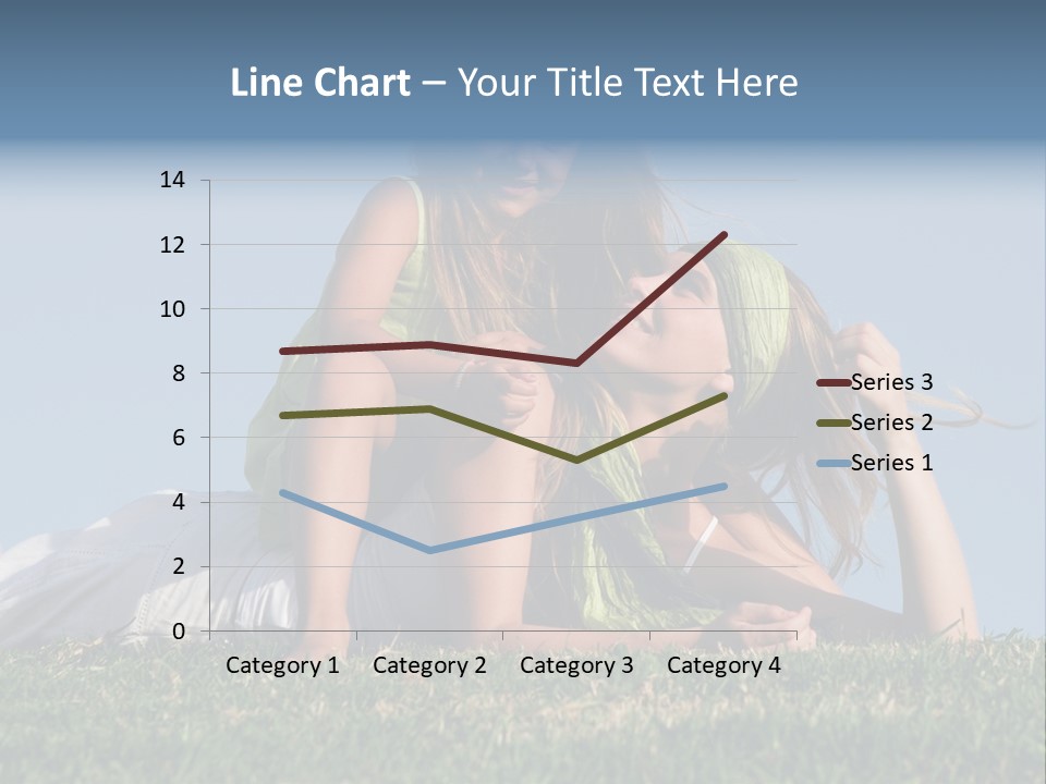 A Mother And Daughter Laying On The Grass PowerPoint Template