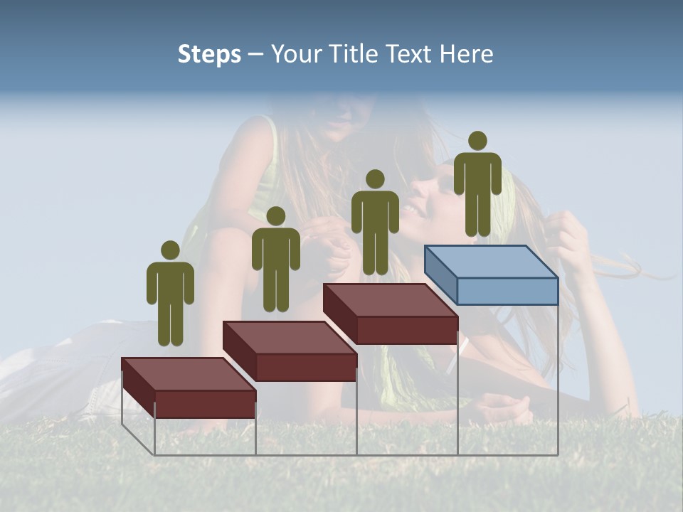 A Mother And Daughter Laying On The Grass PowerPoint Template