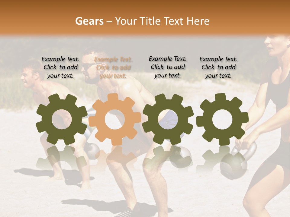 Power Training Cross PowerPoint Template