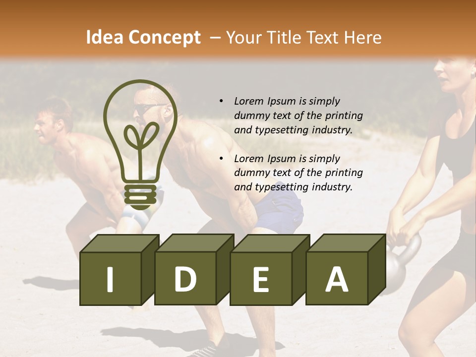 Power Training Cross PowerPoint Template