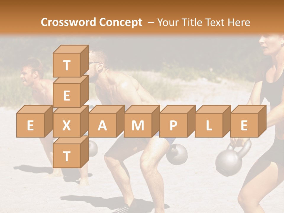 Power Training Cross PowerPoint Template