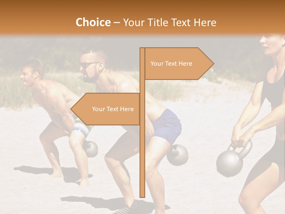 Power Training Cross PowerPoint Template
