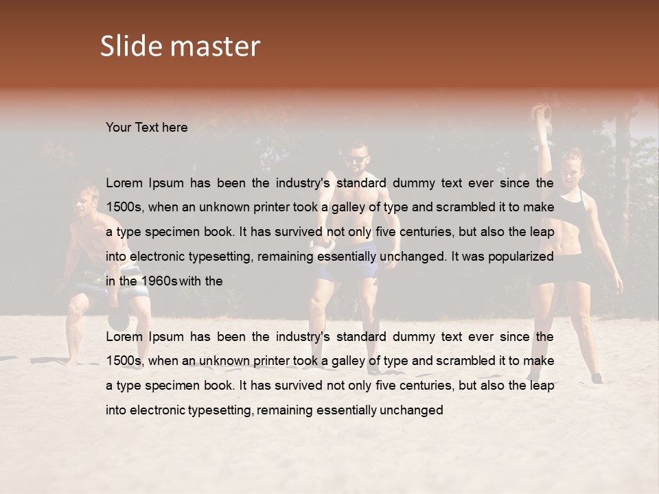 Power Training Cross PowerPoint Template