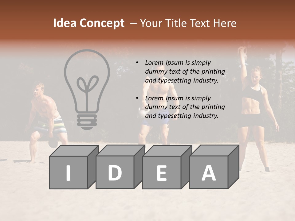 Power Training Cross PowerPoint Template