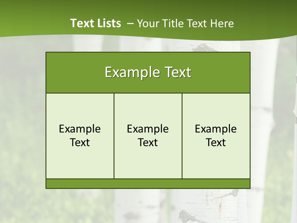 A Group Of White Birch Trees With Green Grass In The Background PowerPoint Template