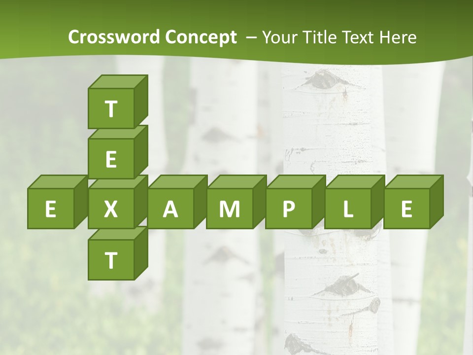 A Group Of White Birch Trees With Green Grass In The Background PowerPoint Template