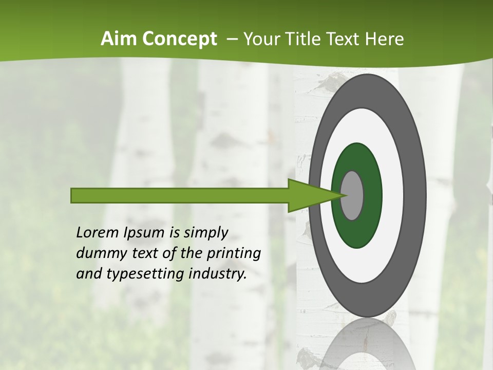 A Group Of White Birch Trees With Green Grass In The Background PowerPoint Template