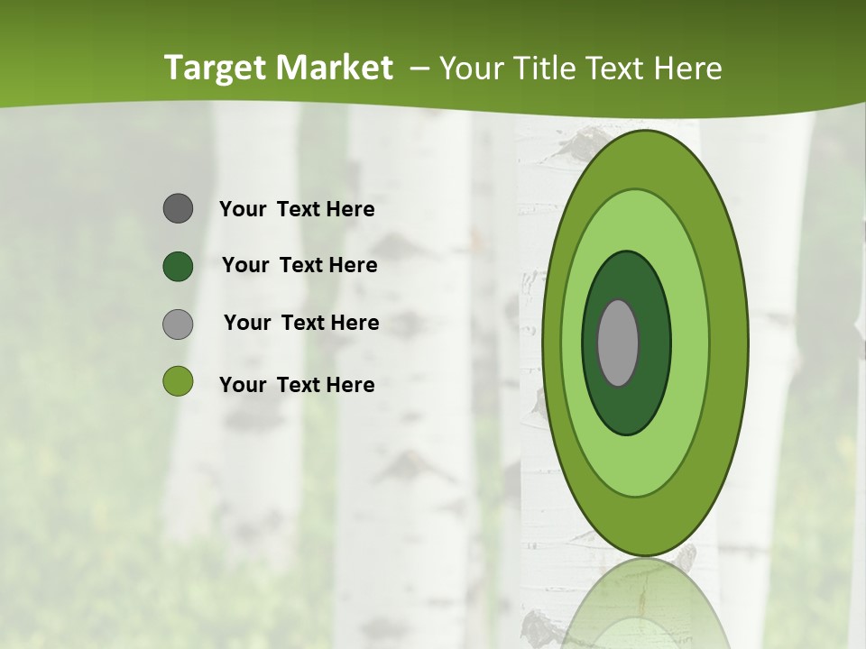 A Group Of White Birch Trees With Green Grass In The Background PowerPoint Template