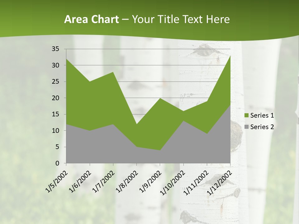 A Group Of White Birch Trees With Green Grass In The Background PowerPoint Template