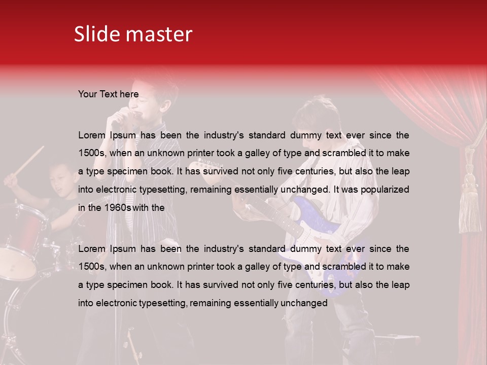 Music Musical Caucasian PowerPoint Template